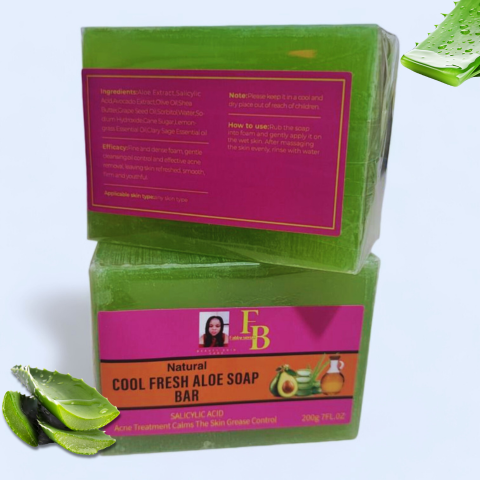 2 Soap Aloe Vera Gel from freshly cut 100% Pure Aloe