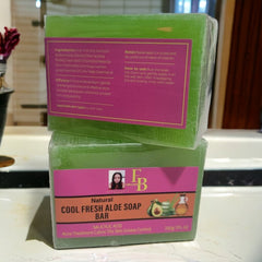 2 Soap Aloe Vera Gel from freshly cut 100% Pure Aloe